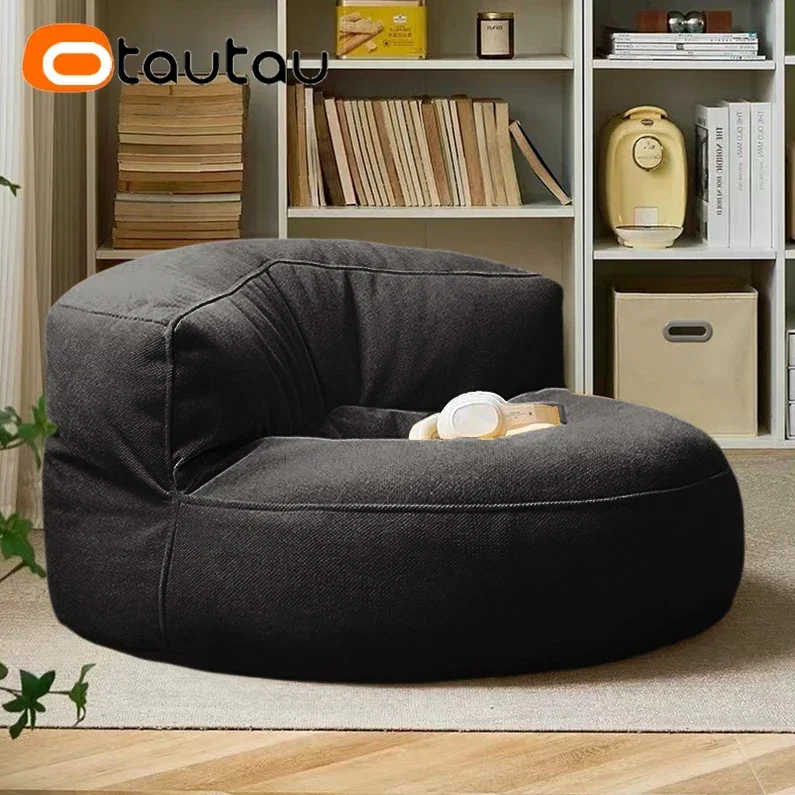 Floor Cushion Pouf - OTAUTAU Filled Bean Bag with Filler