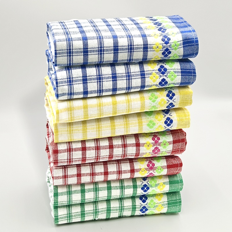 Home Textiles Towel - 4/6/8/10/12 Pieces, 40Cm*69Cm, Multi-Colored Plaid Cotton