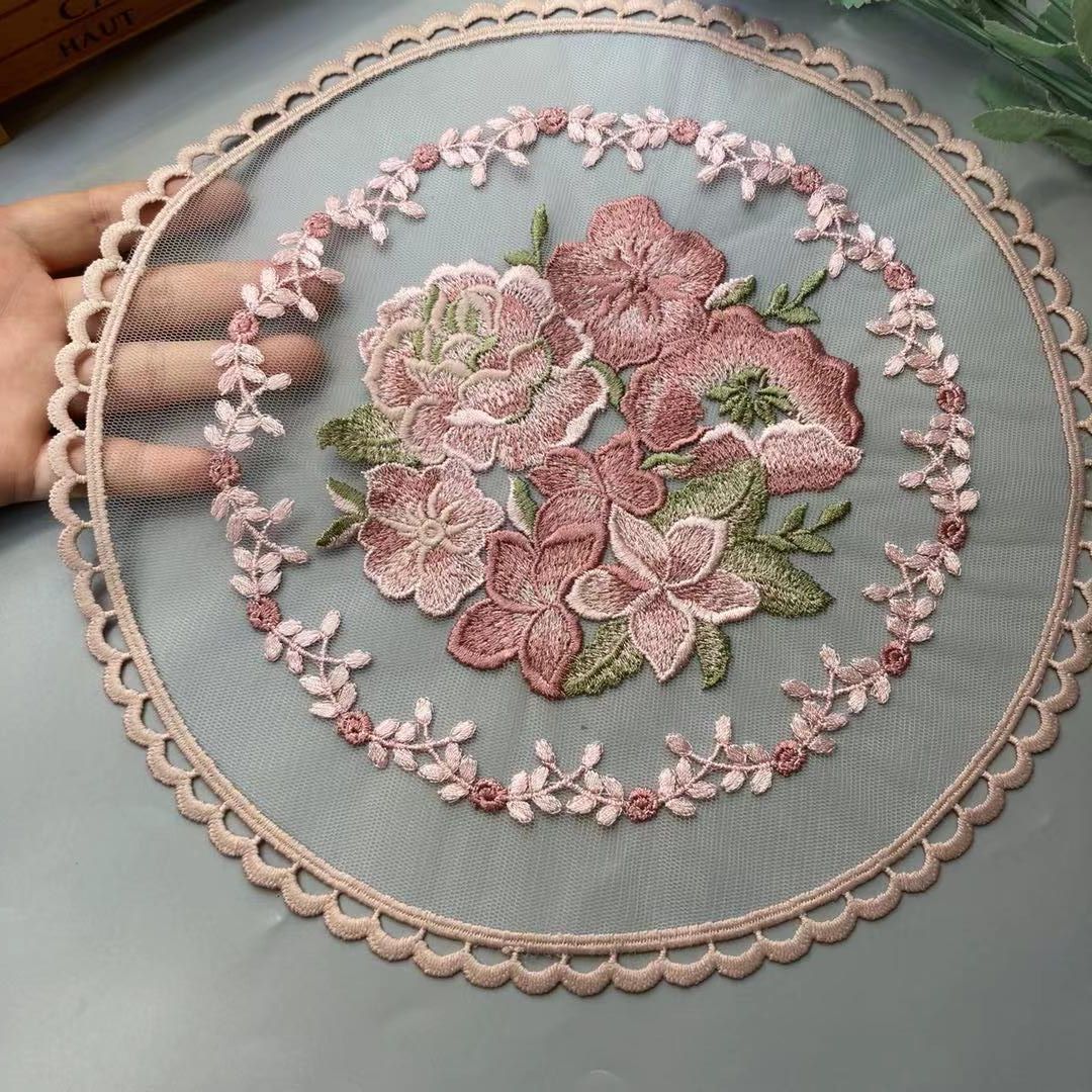28*28 cm Pink Lace Flower Appl - Home Textiles Towel recension och pris