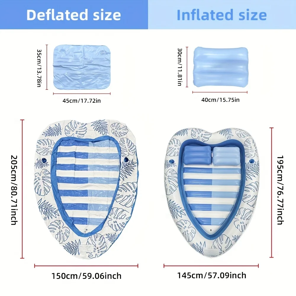 1pc Heart Shaped Inflatable Po - Fitted Sheet Deep recension och pris