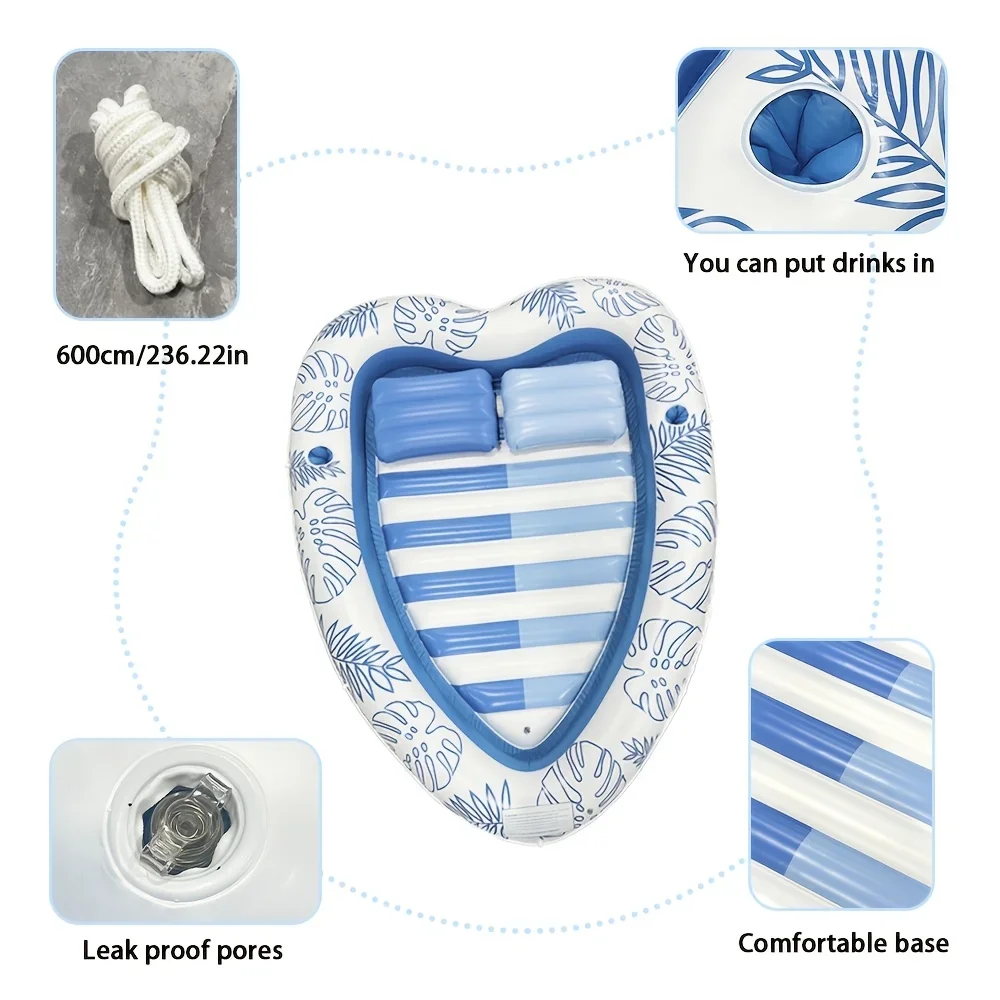 1pc Heart Shaped Inflatable Po - Fitted Sheet Deep recension och pris