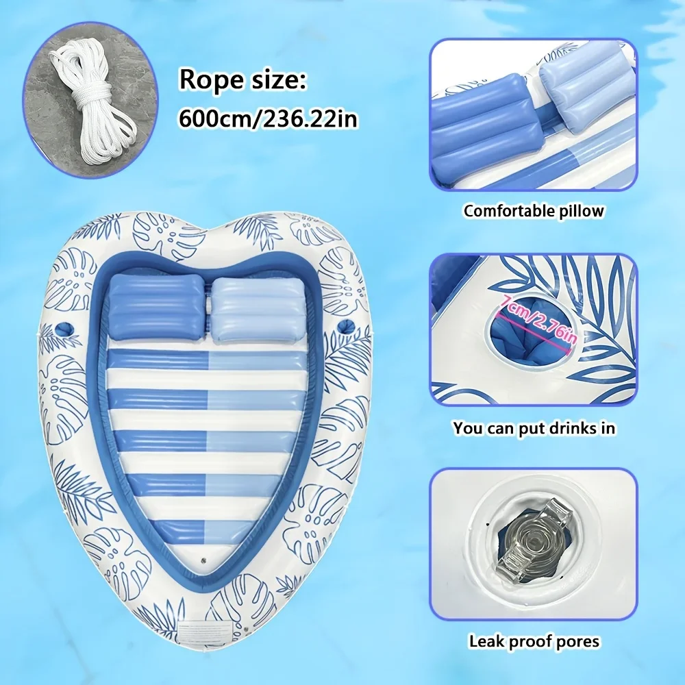 1pc Heart Shaped Inflatable Po - Fitted Sheet Deep recension och pris