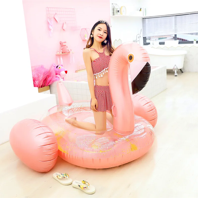 Hot Giant Sequined Flamingo In - Fitted Sheet Deep recension och pris