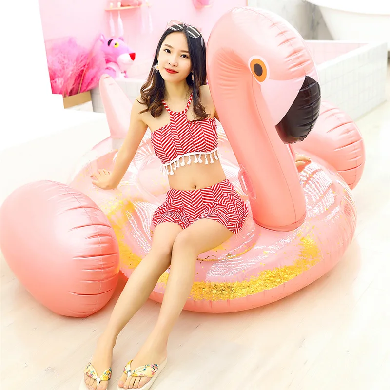 Hot Giant Sequined Flamingo In - Fitted Sheet Deep recension och pris