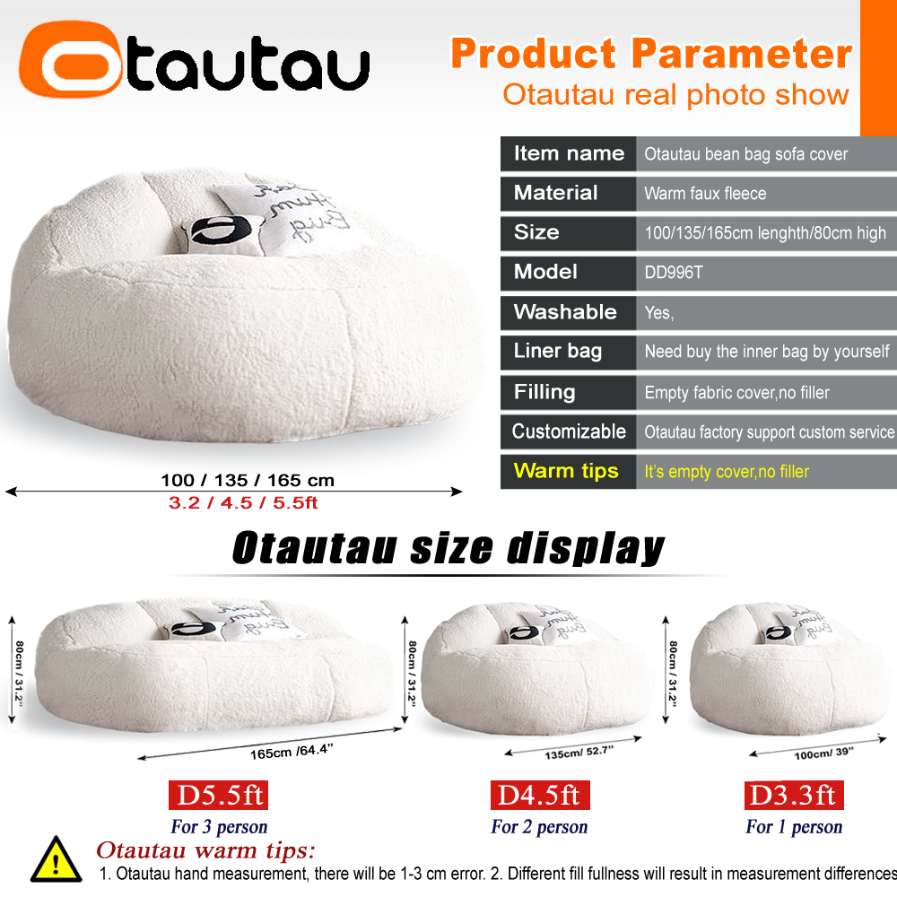 OTAUTAU 1/2  Seat Soft Fleece  - Floor Cushion Pouf recension och pris
