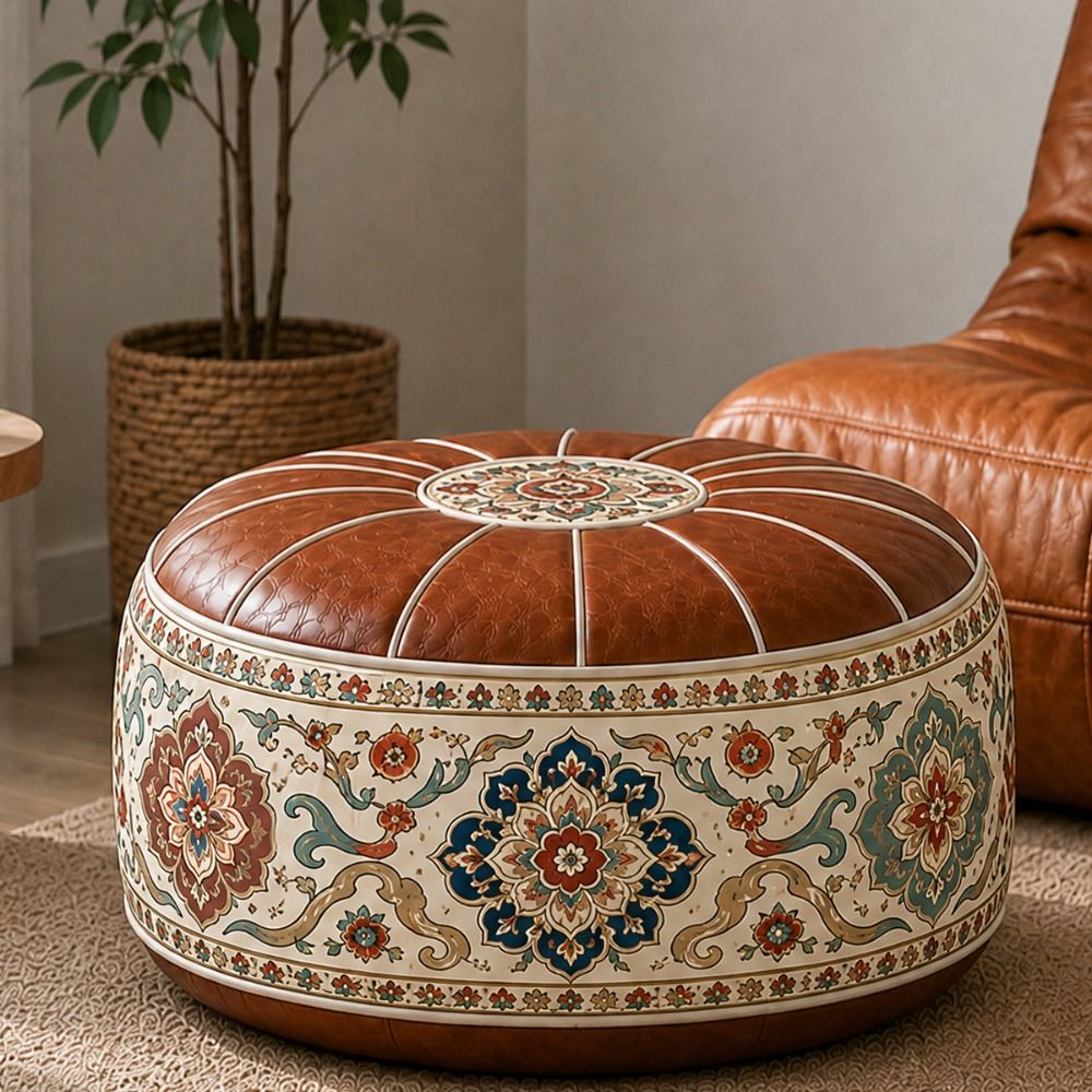 New PU Leather Ottoman Pouf Bo - Floor Cushion Pouf recension och pris