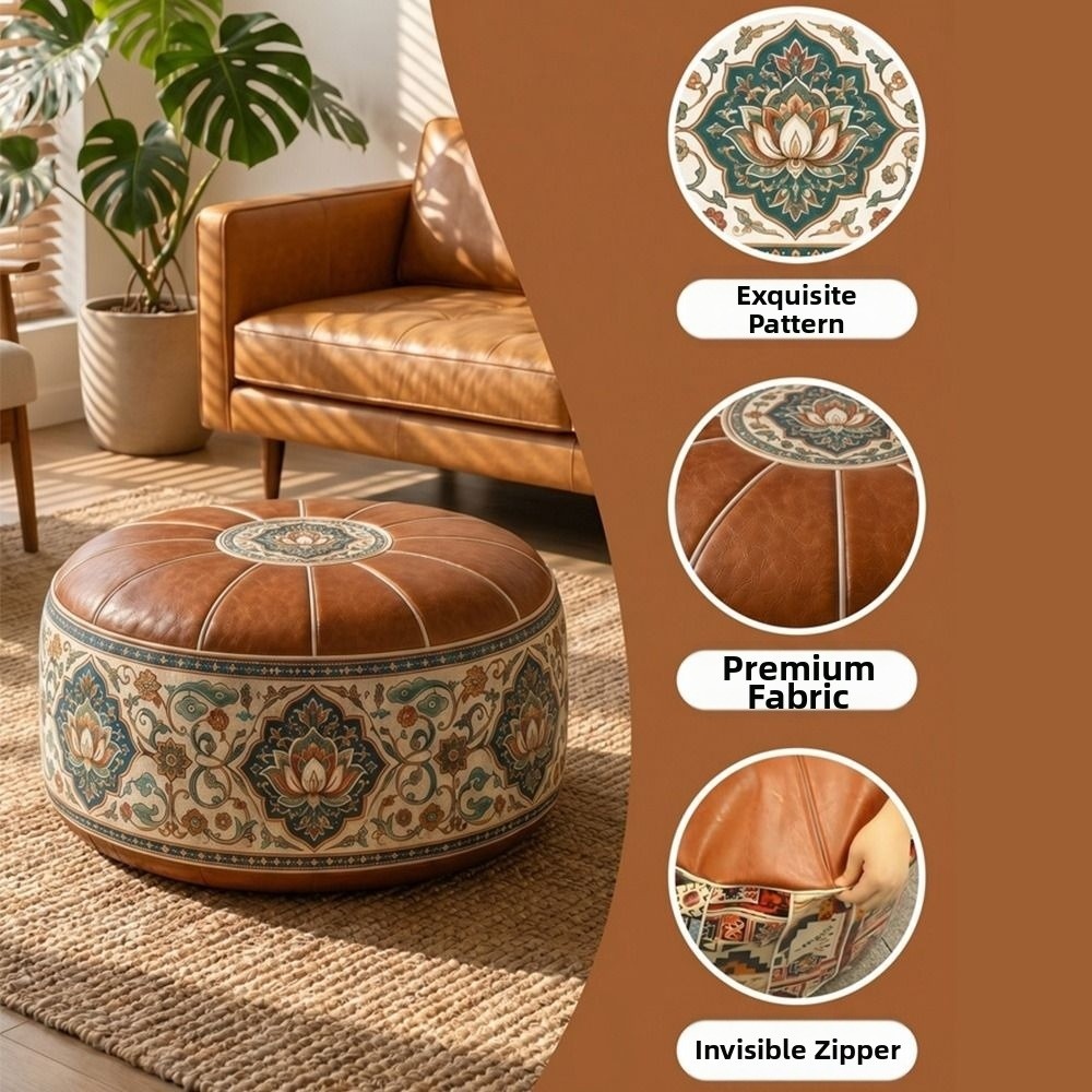 New PU Leather Ottoman Pouf Bo - Floor Cushion Pouf recension och pris