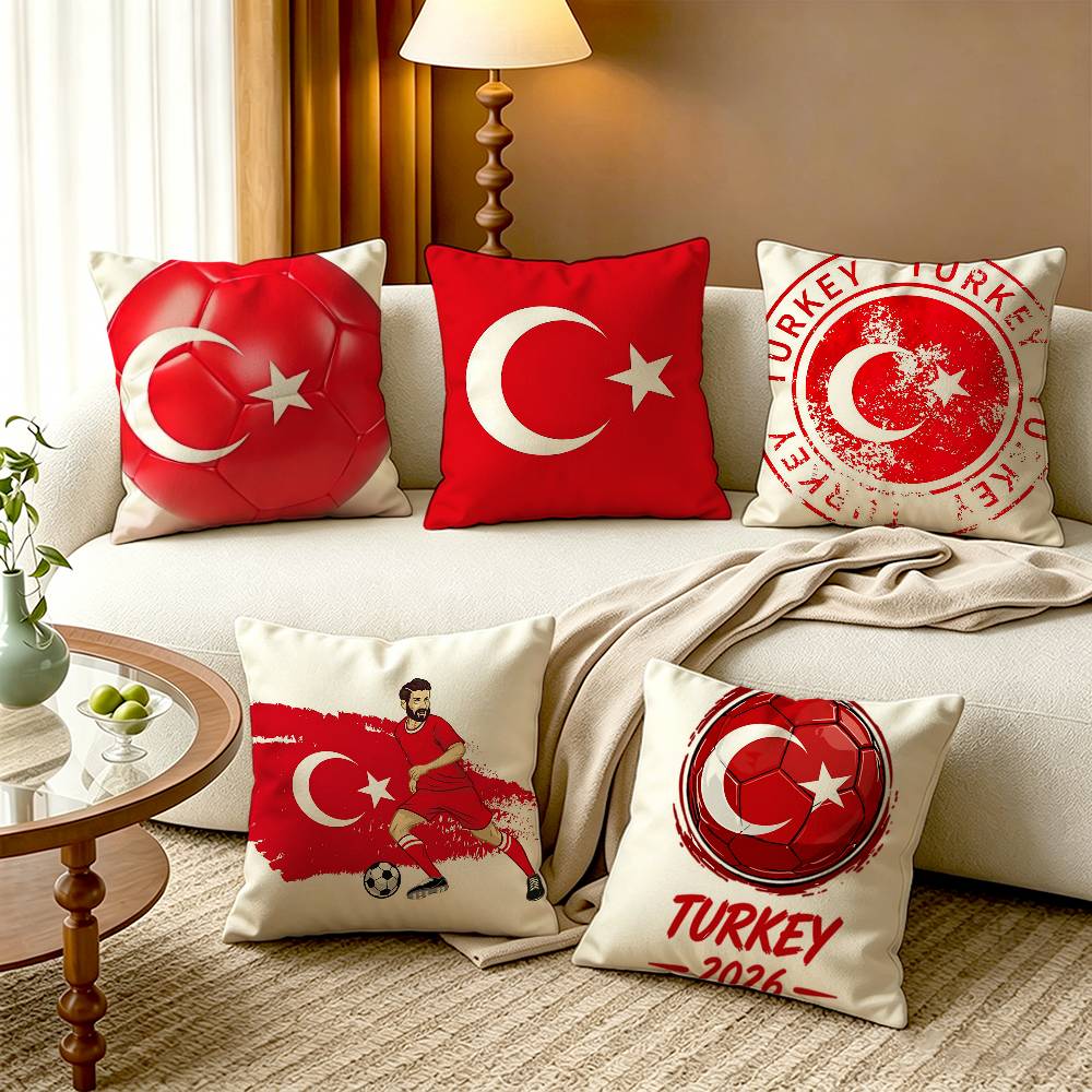 Turkey Flag Cotton Linen Squar - Home Textiles Turkey recension och pris