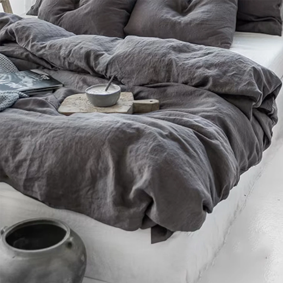 100% Linen Bed Duvet Cover Sto - Quality Home Textiles recension och pris
