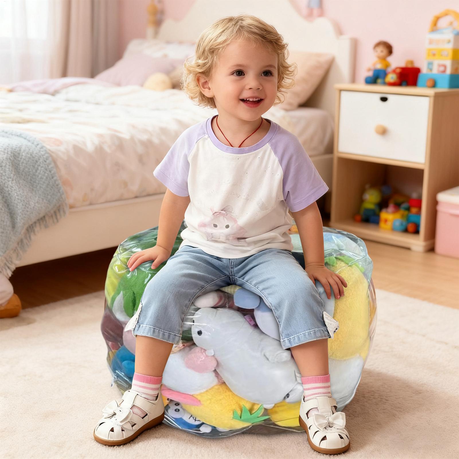Clear Animal Storage Chair Plu - Floor Cushion Pouf recension och pris