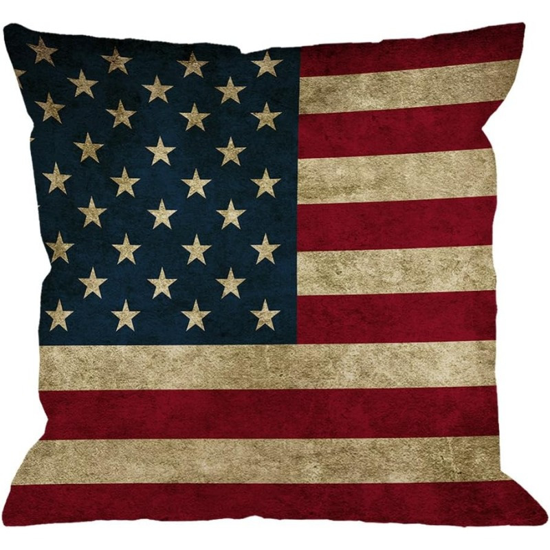 Vintage American Flag Linen Pi - Quality Home Textiles recension och pris