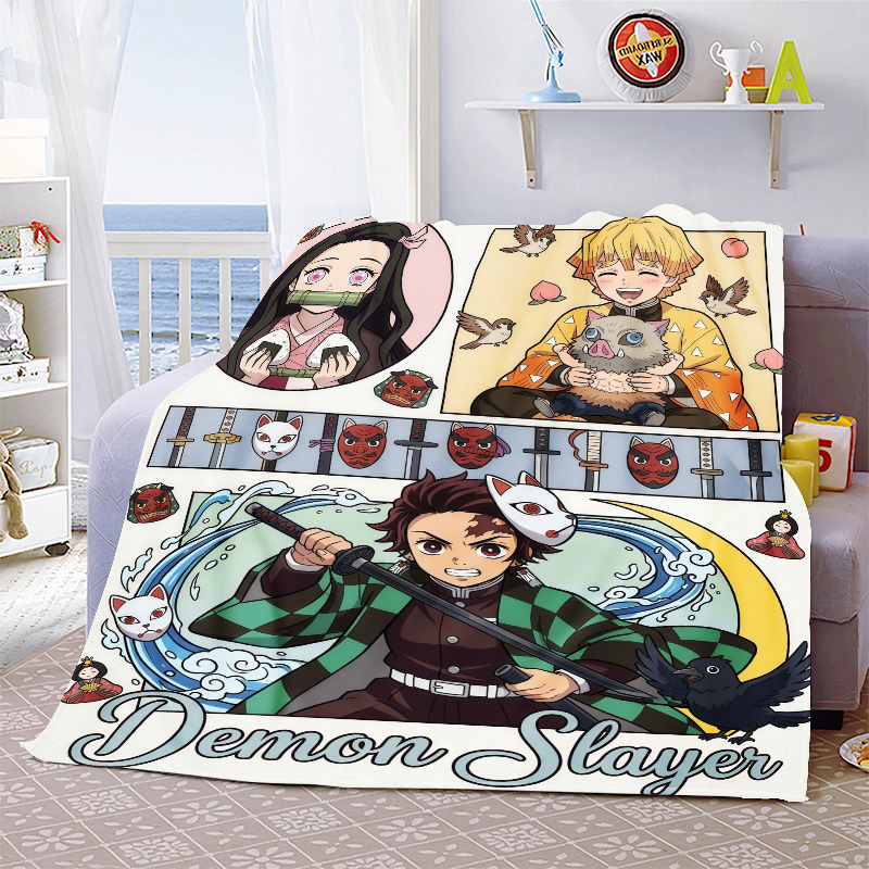 Demon Slayer Theme Flannel Bla - Home Textiles Throw recension och pris