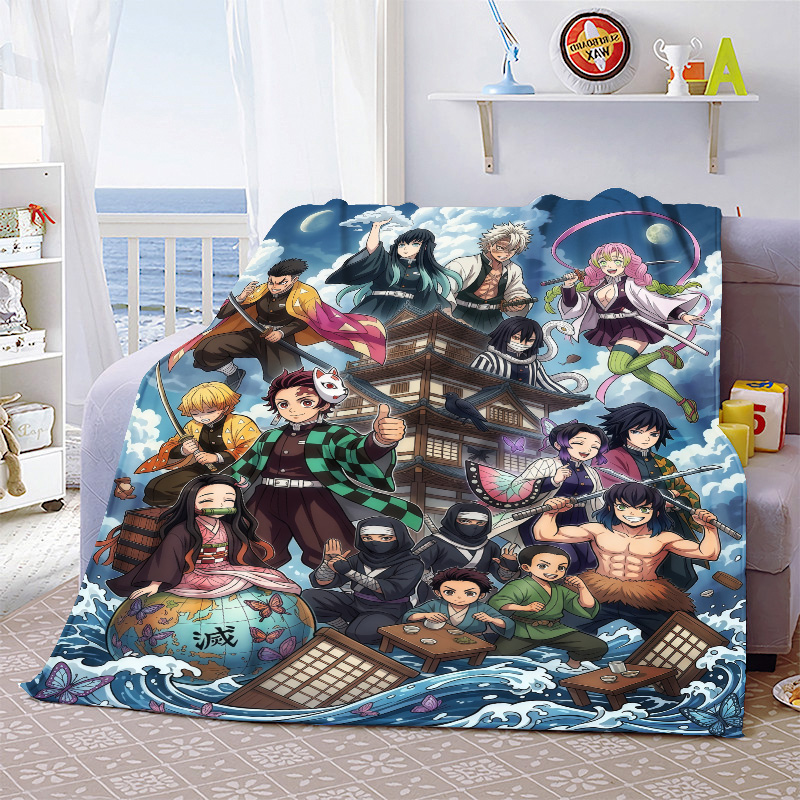 Demon Slayer Theme Flannel Bla - Home Textiles Throw recension och pris
