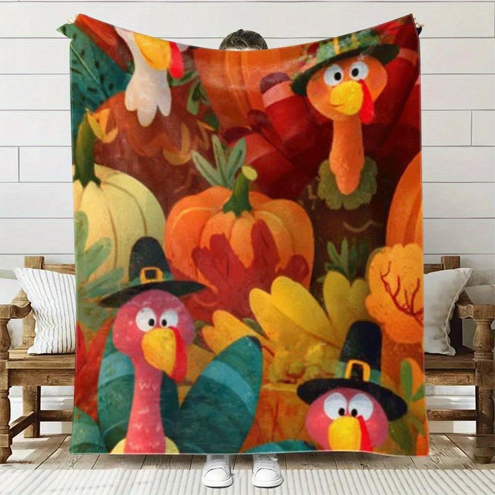 Cartoon turkey and pumpkin pat - Home Textiles Turkey recension och pris