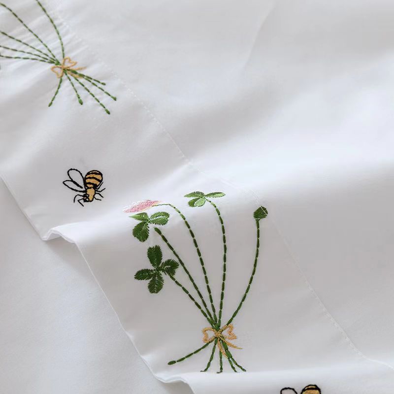 Pure White Bedding Sheet Flora - Quality Home Textiles recension och pris