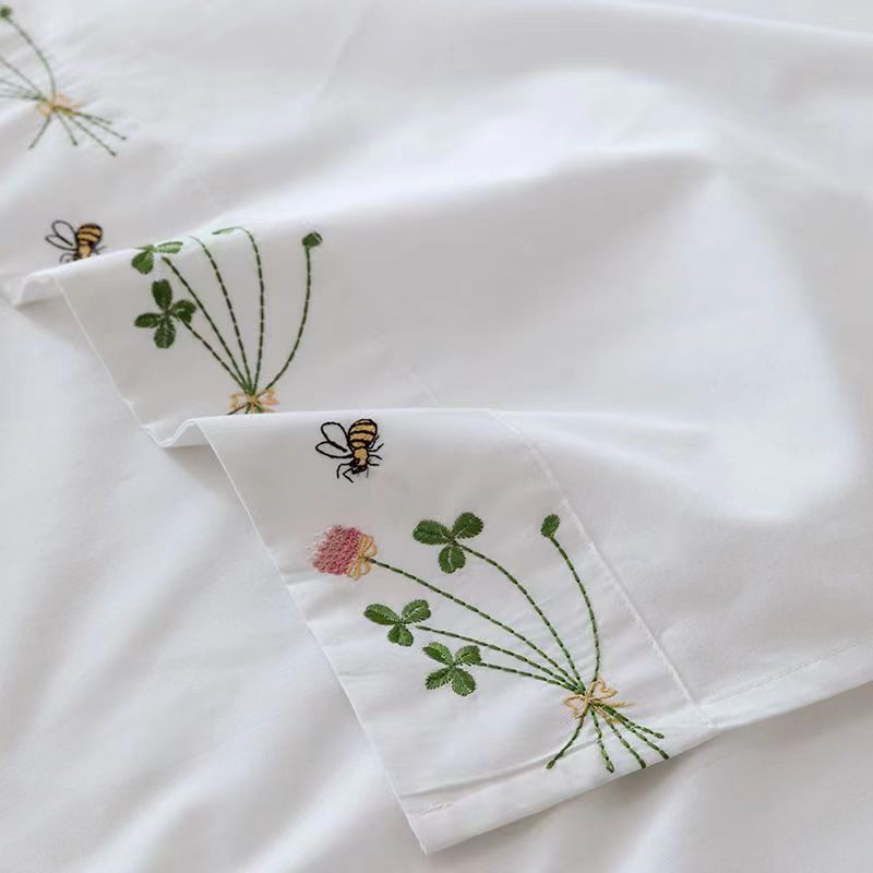 Pure White Bedding Sheet Flora - Quality Home Textiles recension och pris