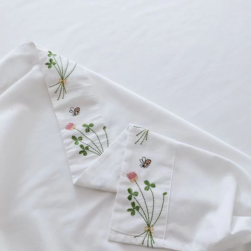 Pure White Bedding Sheet Flora - Quality Home Textiles recension och pris