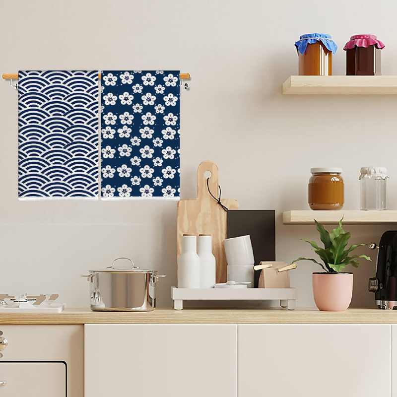2Pcs, Japanese-Style Seigaiha  - Home Textiles Towel recension och pris