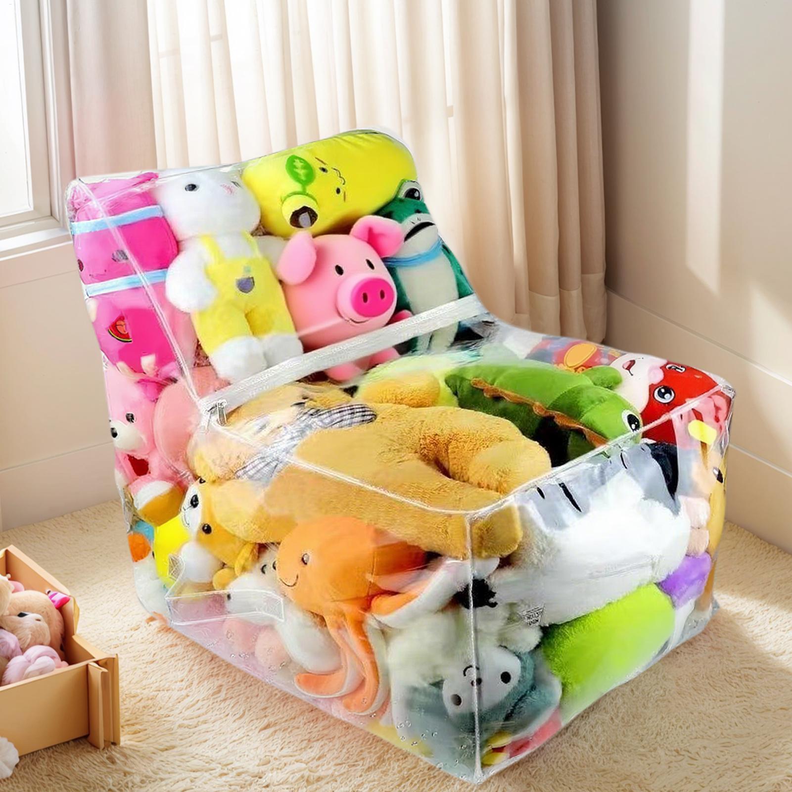Clear Stuffed Animal Bean Bag  - Floor Cushion Pouf recension och pris
