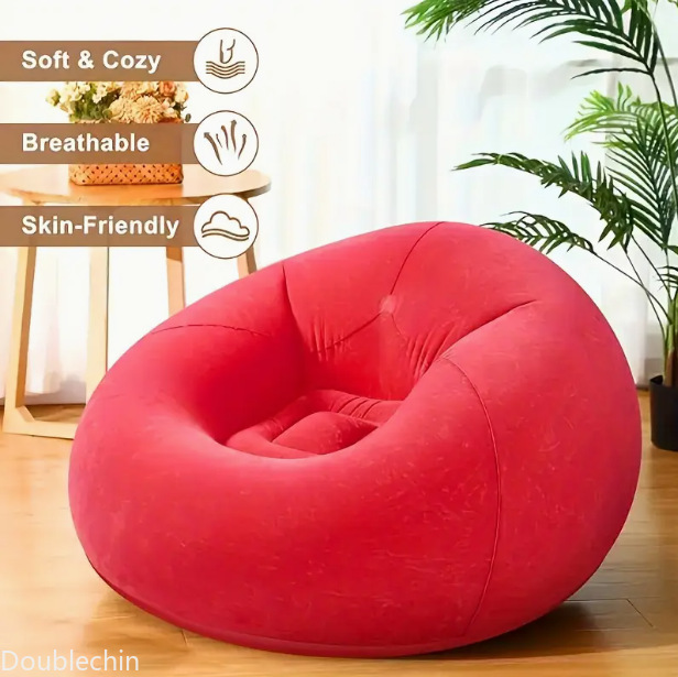 Single Flocked Inflatable Lazy - Floor Cushion Pouf recension och pris