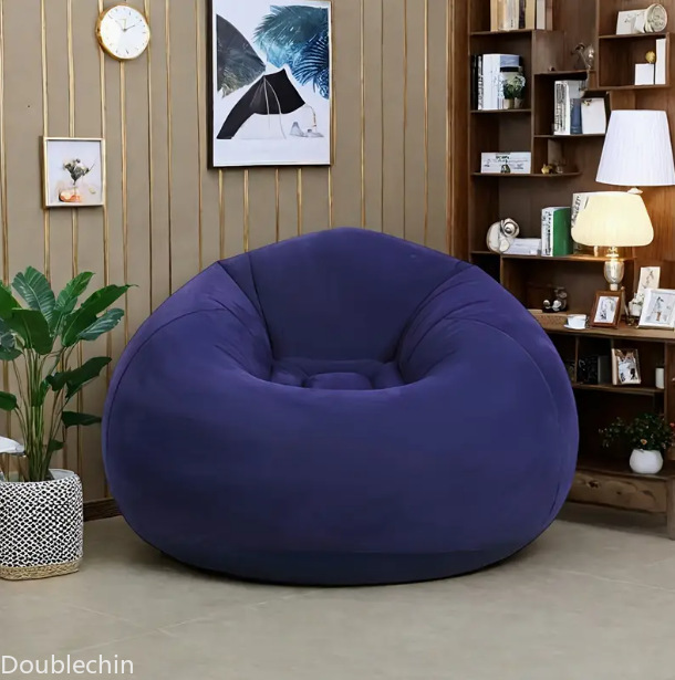 Single Flocked Inflatable Lazy - Floor Cushion Pouf recension och pris