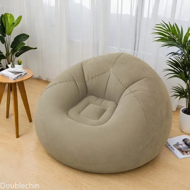 Single Flocked Inflatable Lazy - Floor Cushion Pouf recension och pris