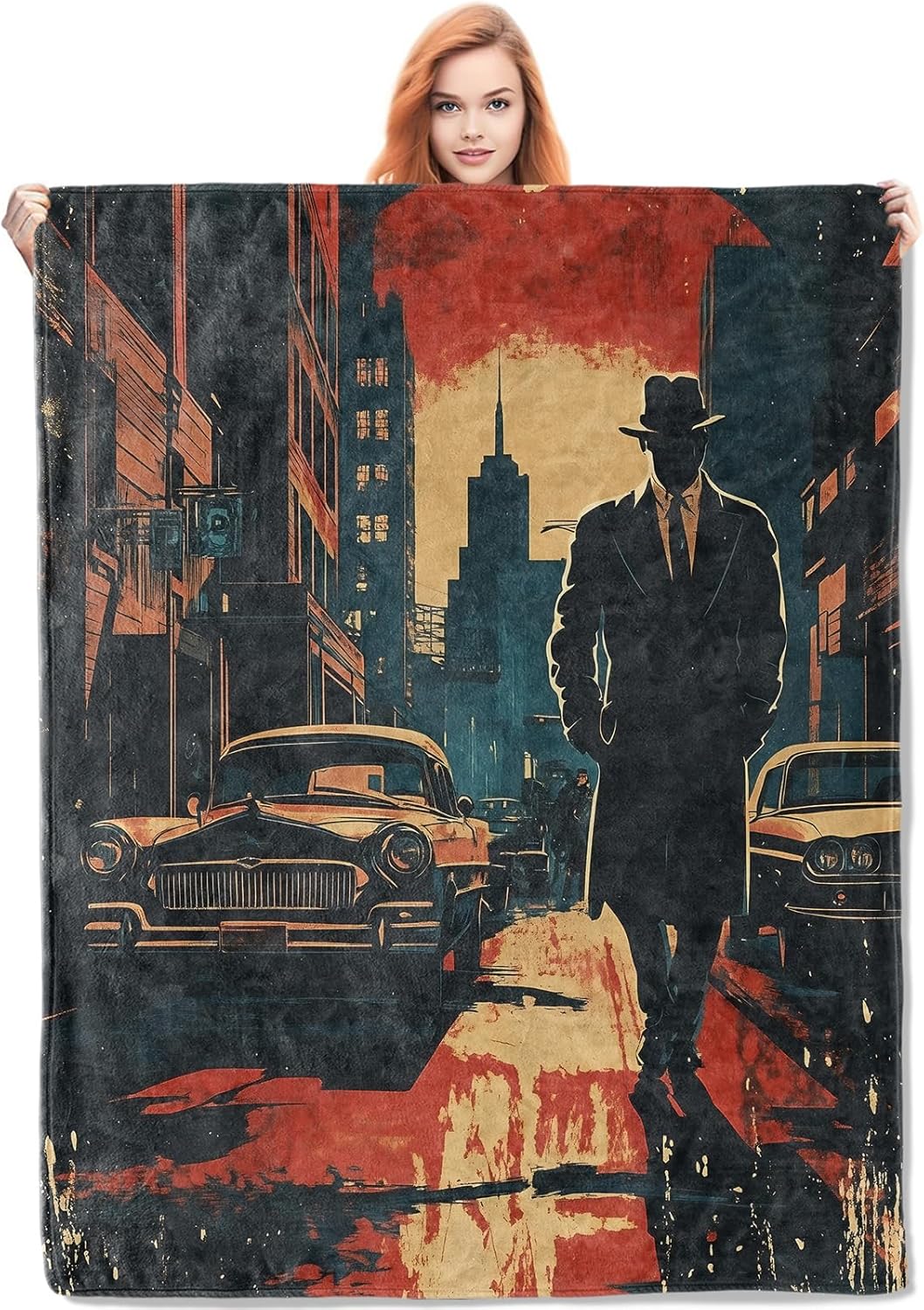 Noir Detective Blanket Gifts f - Home Textiles Throw recension och pris