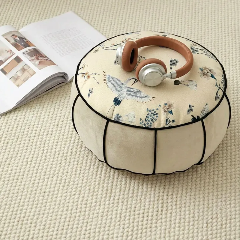 Round Chinese Style Floor Pouf - Floor Cushion Pouf recension och pris