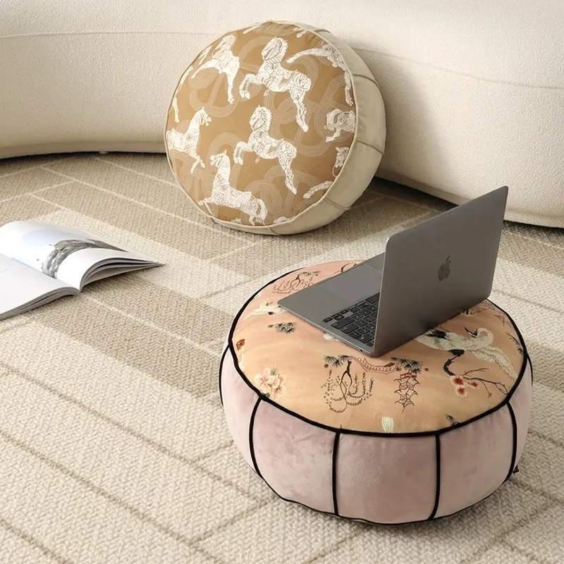 Round Chinese Style Floor Pouf - Floor Cushion Pouf recension och pris